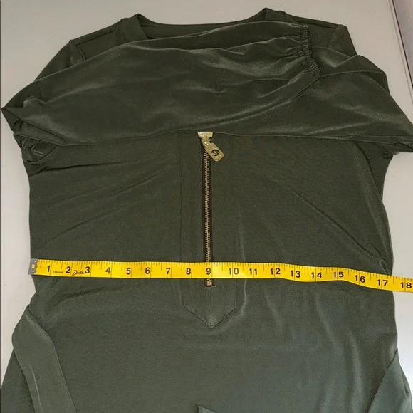 NWT Michael Kors Dark Green Long Sleeve Dress Size M. - Picture 9 of 16